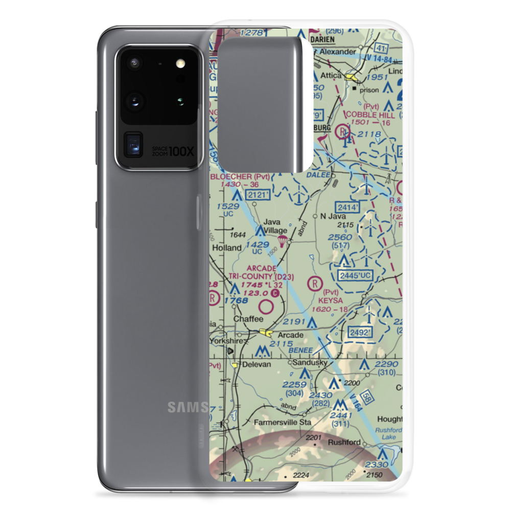 Roberts Roost Airport (NK81) VFR Sectional Samsung Case Samsung Galaxy S20 Ultra model shown