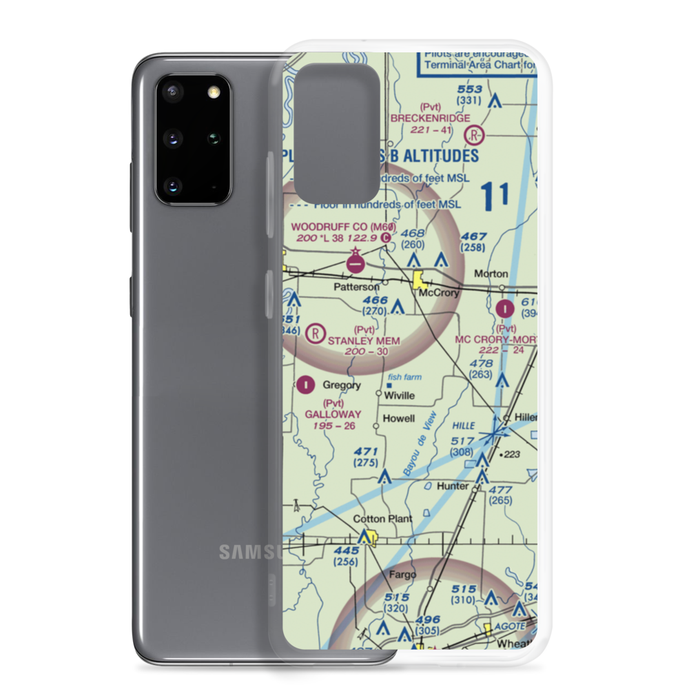 Robertson Airport (9AR0) VFR Sectional Samsung Case Samsung Galaxy S20 Plus model shown