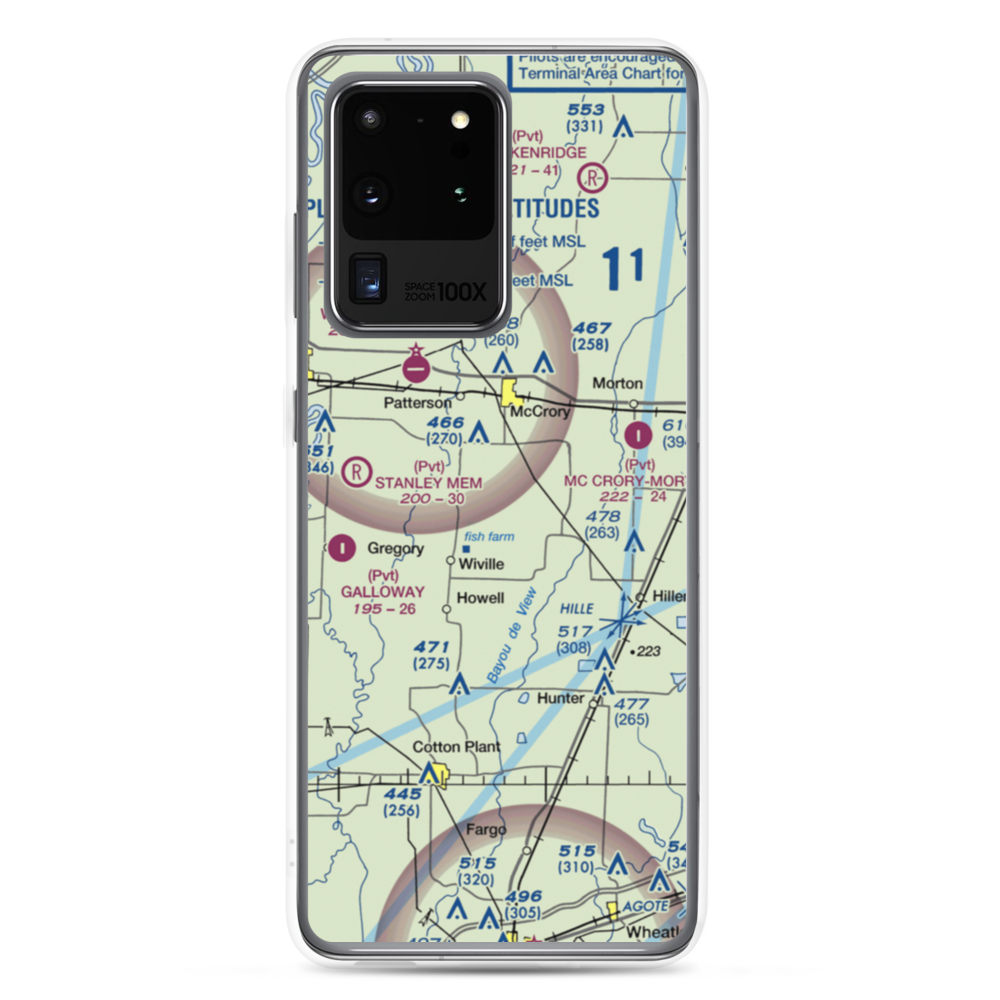 Robertson Airport (9AR0) VFR Sectional Samsung Case Samsung Galaxy S20 Ultra model shown