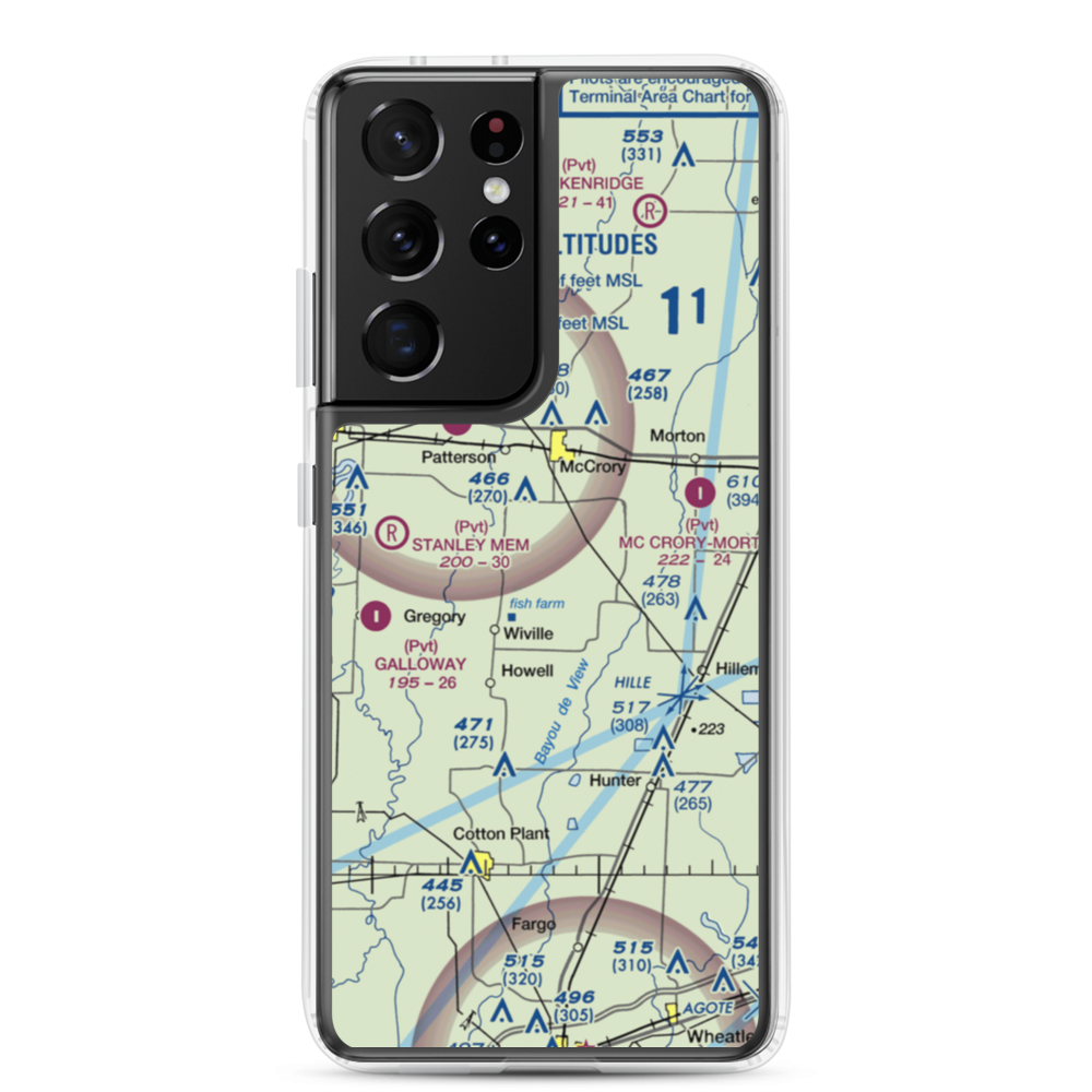 Robertson Airport (9AR0) VFR Sectional Samsung Case Samsung Galaxy S21 Ultra model shown