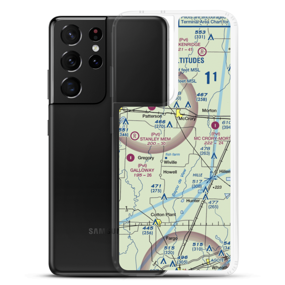 Robertson Airport (9AR0) VFR Sectional Samsung Case Samsung Galaxy S21 Ultra model shown