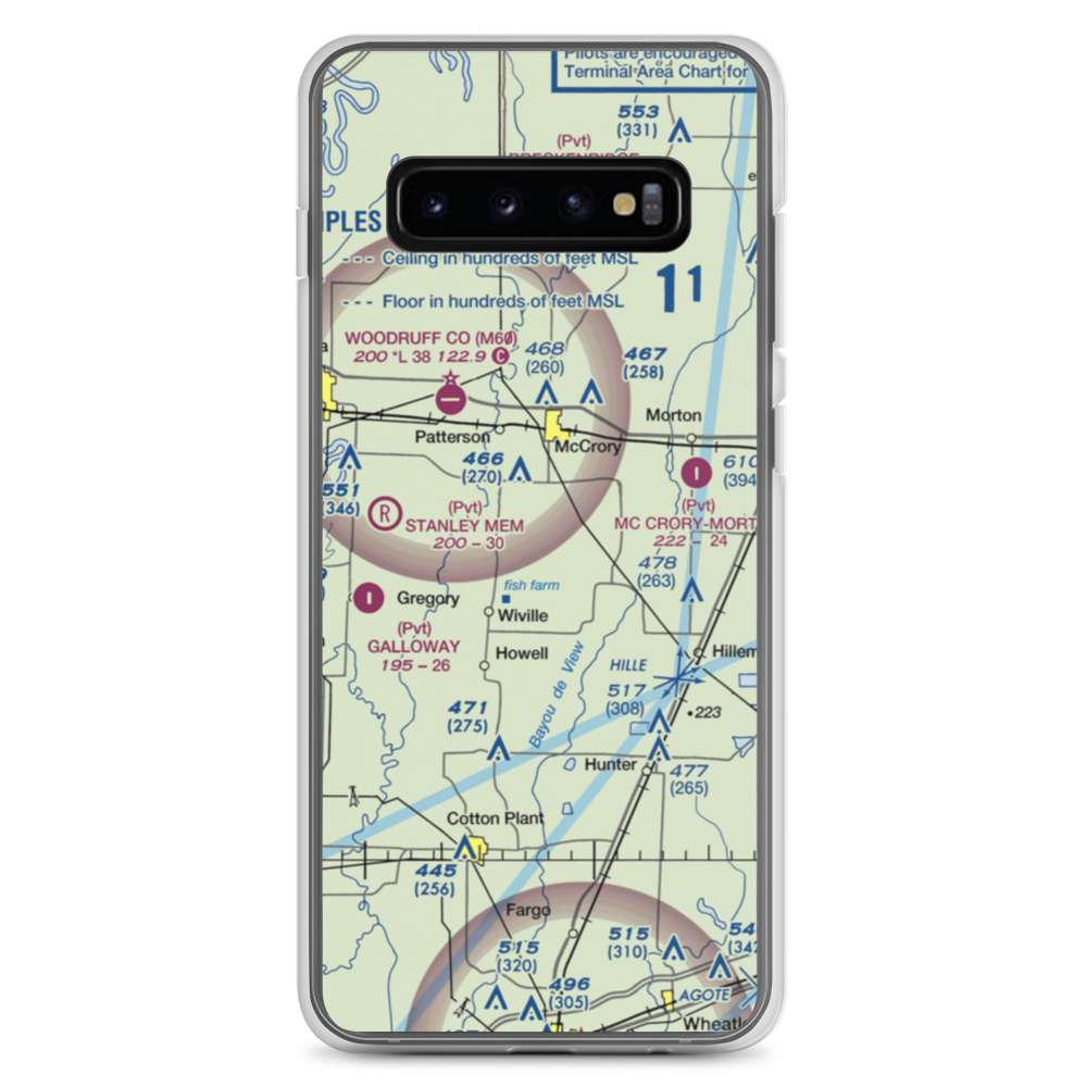 Robertson Airport (9AR0) VFR Sectional Samsung Case Samsung Galaxy S10+ model shown