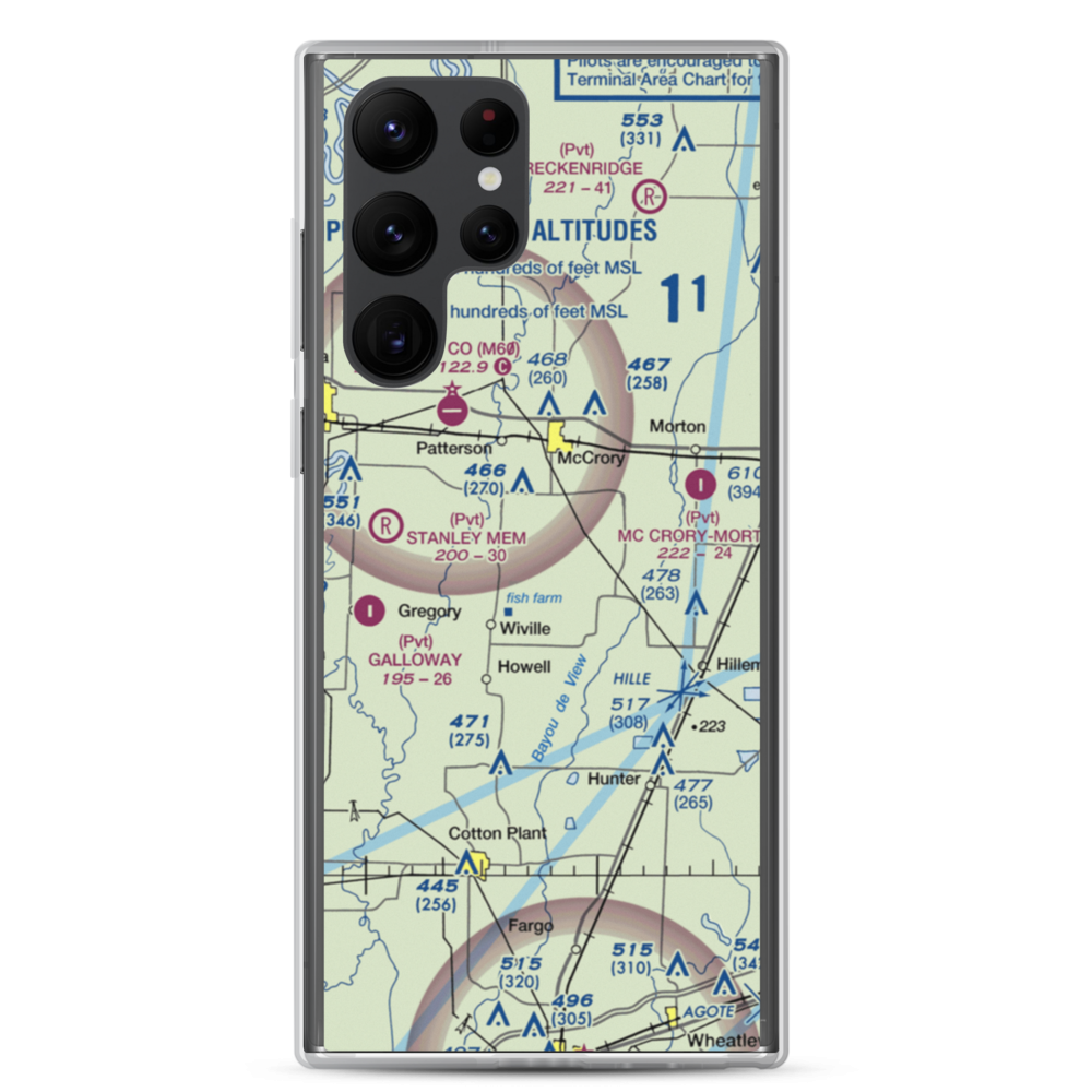 Robertson Airport (9AR0) VFR Sectional Samsung Case Samsung Galaxy S22 Ultra model shown