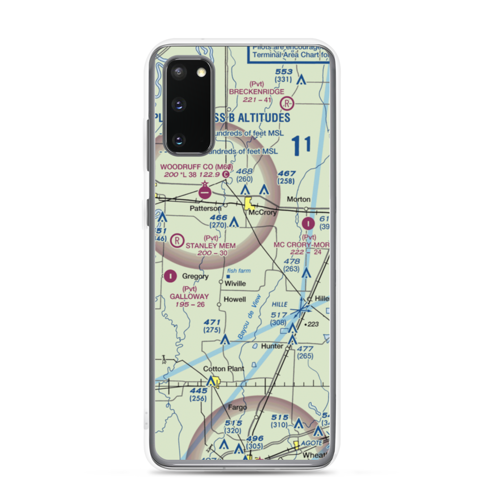 Robertson Airport (9AR0) VFR Sectional Samsung Case Samsung Galaxy S20 model shown