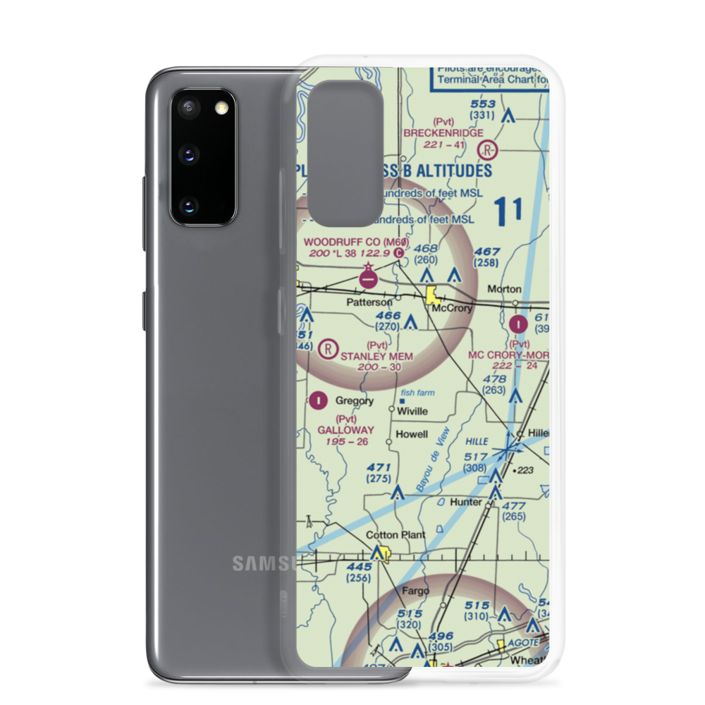 Robertson Airport (9AR0) VFR Sectional Samsung Case Samsung Galaxy S20 model shown