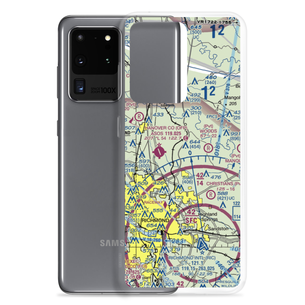Robertson Airport (VA49) VFR Sectional Samsung Case Samsung Galaxy S20 Ultra model shown
