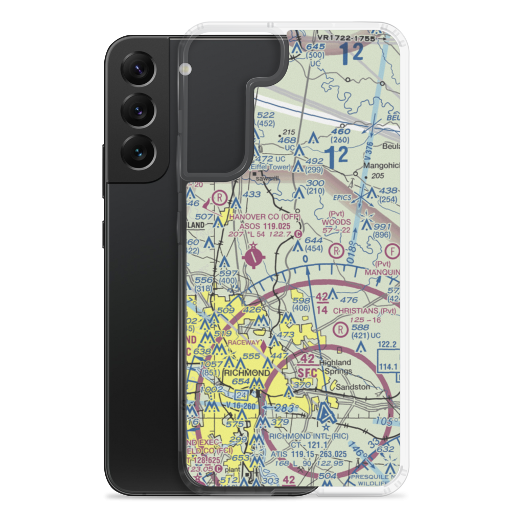 Robertson Airport (VA49) VFR Sectional Samsung Case Samsung Galaxy S22 Plus model shown