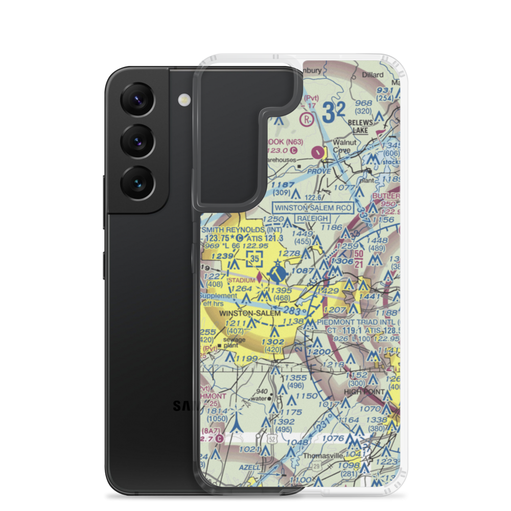 Robertson Field (NC63) VFR Sectional Samsung Case Samsung Galaxy S22 model shown