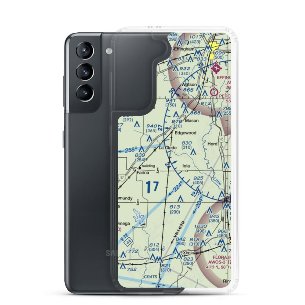 Robertson's Roost Airport (8IL6) VFR Sectional Samsung Case Samsung Galaxy S21 model shown