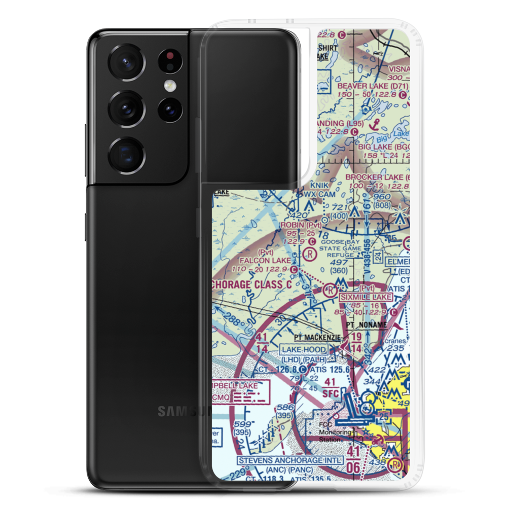 Robin'S Landing (50AK) VFR Sectional Samsung Case Samsung Galaxy S21 Ultra model shown