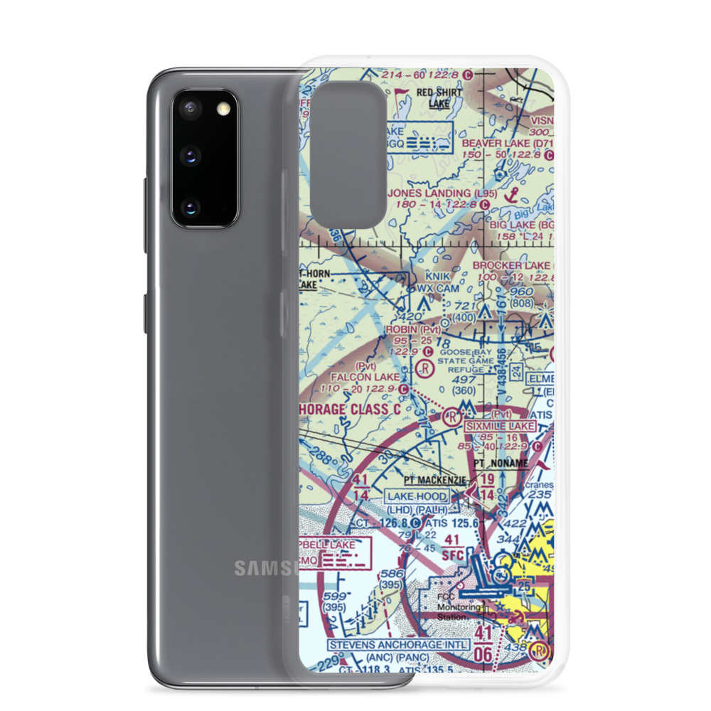 Robin'S Landing (50AK) VFR Sectional Samsung Case Samsung Galaxy S20 model shown