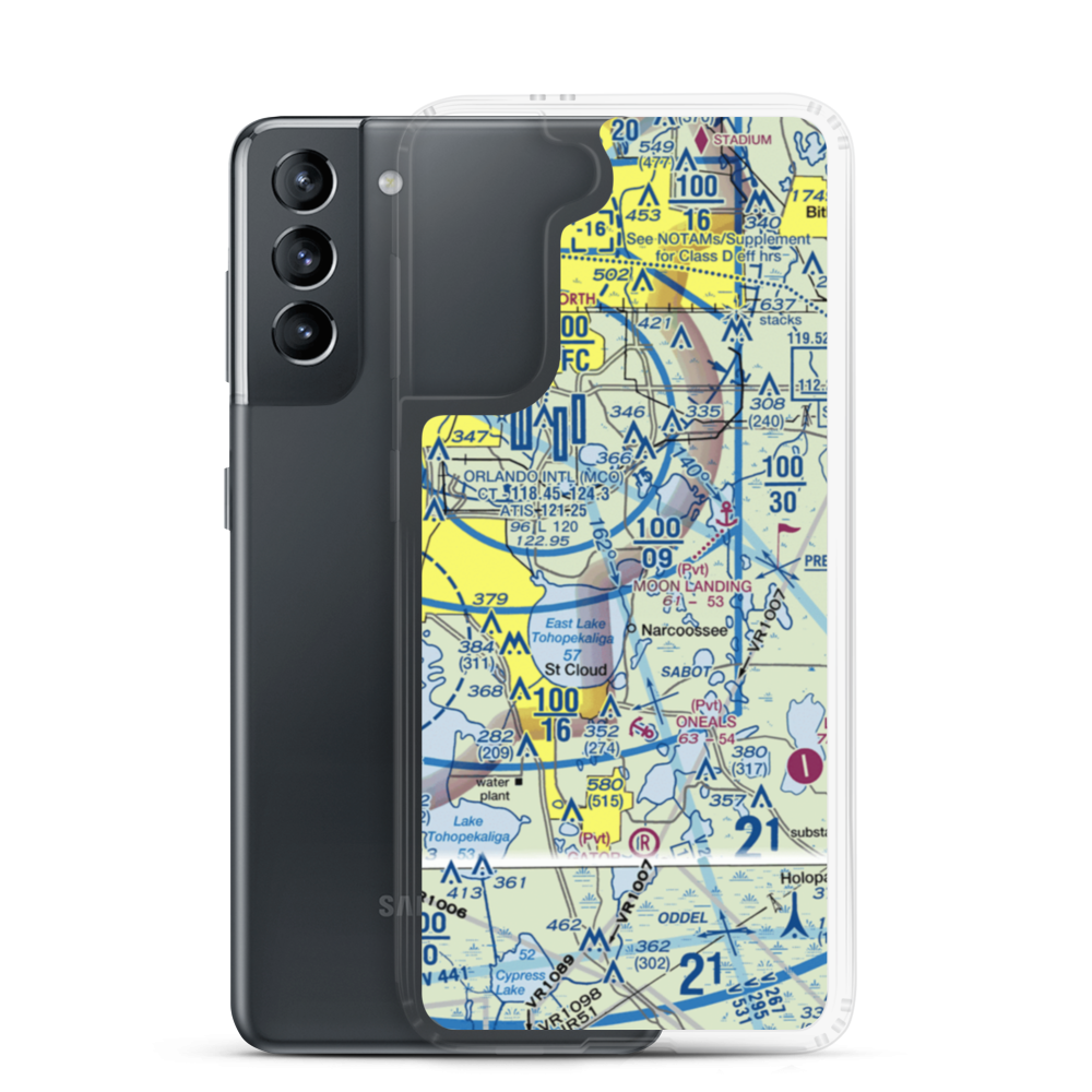 Robinestte Seaplane Base (FA78) VFR Sectional Samsung Case Samsung Galaxy S21 model shown