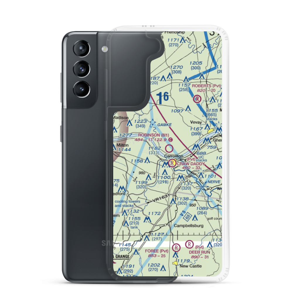 Robinson Airport (8I1) VFR Sectional Samsung Case Samsung Galaxy S21 model shown