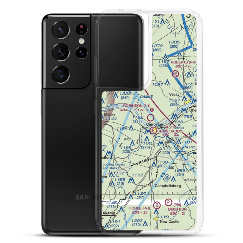 Robinson Airport (8I1) VFR Sectional Samsung Case Samsung Galaxy S21 Ultra model shown