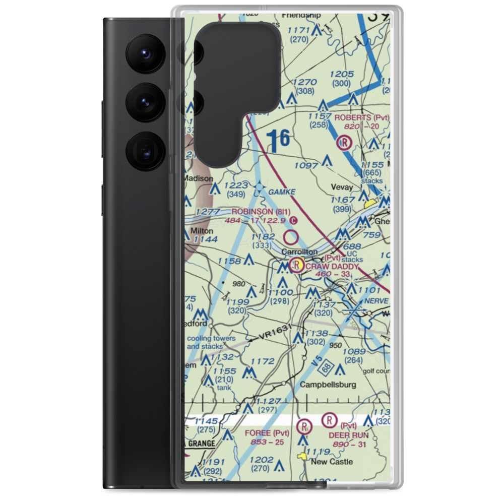 Robinson Airport (8I1) VFR Sectional Samsung Case Samsung Galaxy S22 Ultra model shown