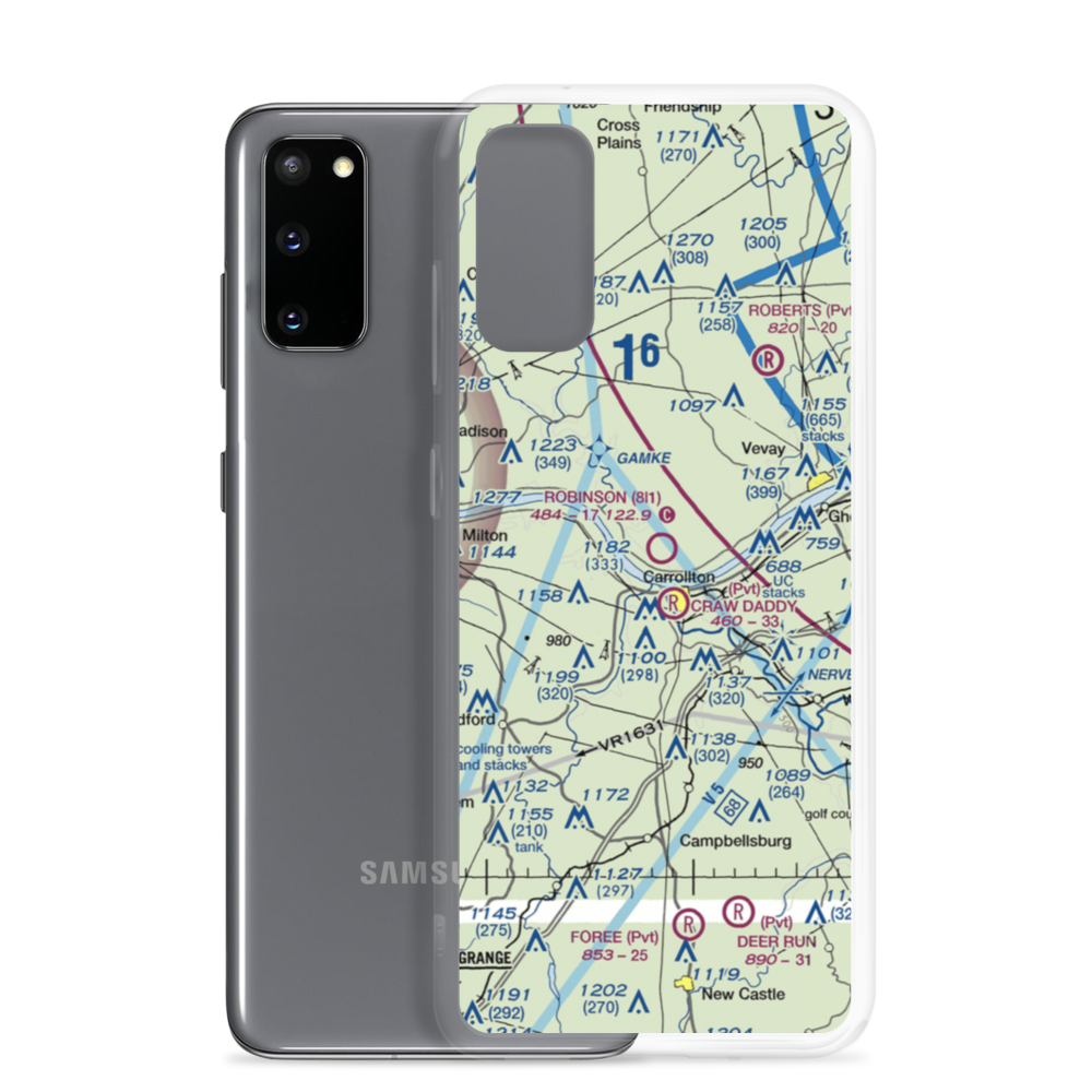 Robinson Airport (8I1) VFR Sectional Samsung Case Samsung Galaxy S20 model shown