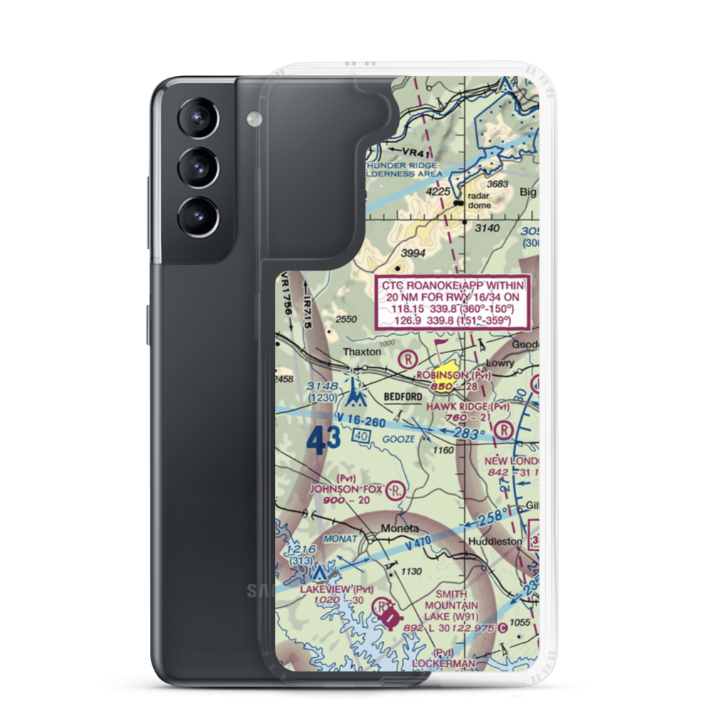 Robinson Airport (VG25) VFR Sectional Samsung Case Samsung Galaxy S21 model shown