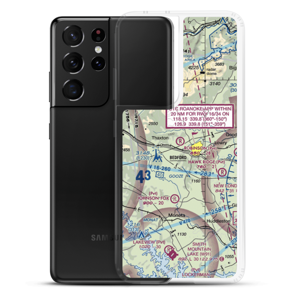 Robinson Airport (VG25) VFR Sectional Samsung Case Samsung Galaxy S21 Ultra model shown