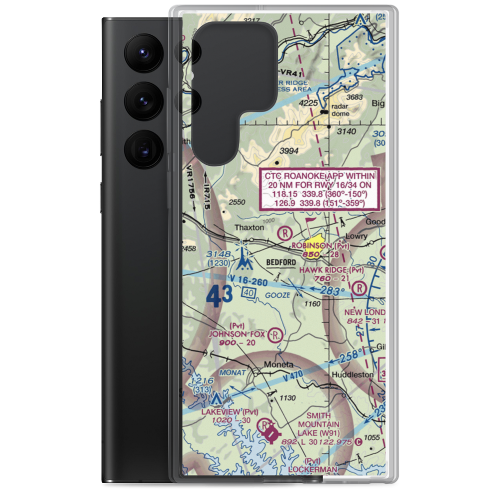 Robinson Airport (VG25) VFR Sectional Samsung Case Samsung Galaxy S22 Ultra model shown
