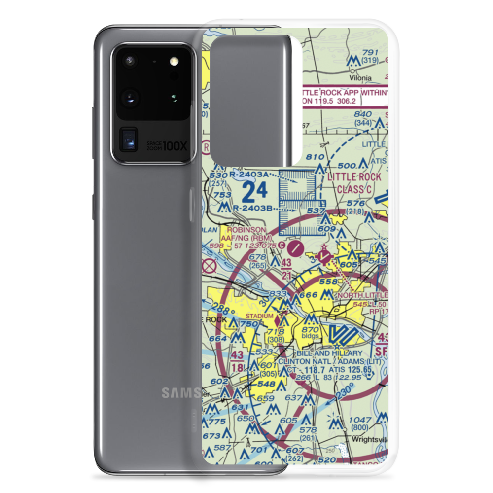 Robinson Army Air Field (RBM) VFR Sectional Samsung Case Samsung Galaxy S20 Ultra model shown
