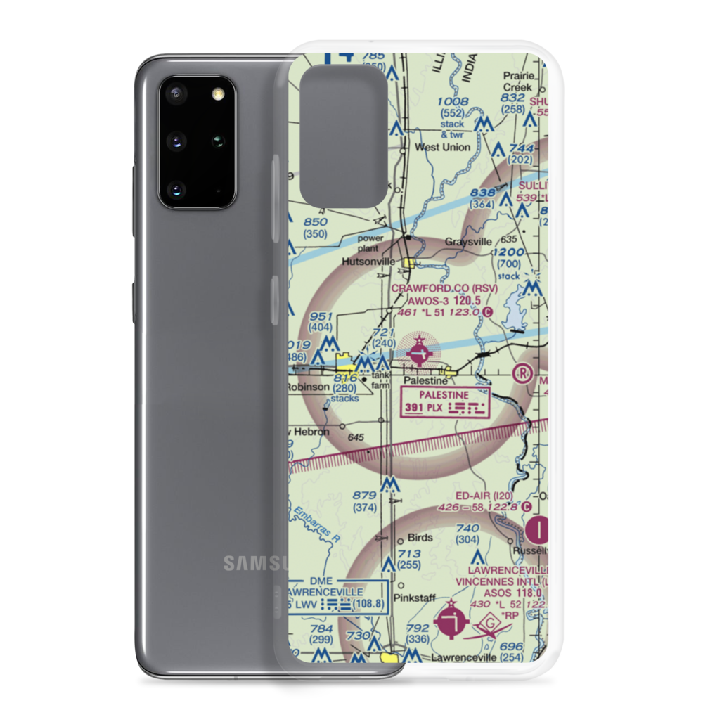 Robinson Municipal Airport (RSV) VFR Sectional Samsung Case Samsung Galaxy S20 Plus model shown