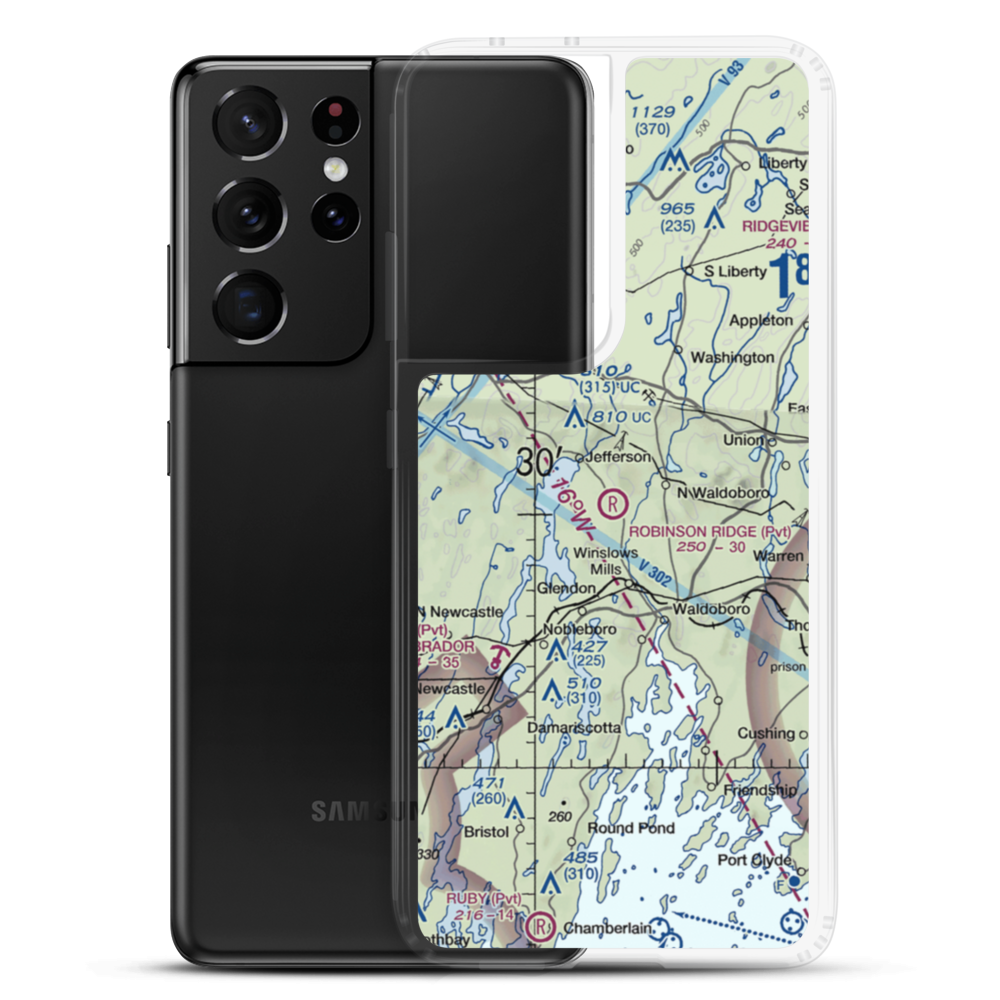 Robinson Ridge Field (ME34) VFR Sectional Samsung Case Samsung Galaxy S21 Ultra model shown