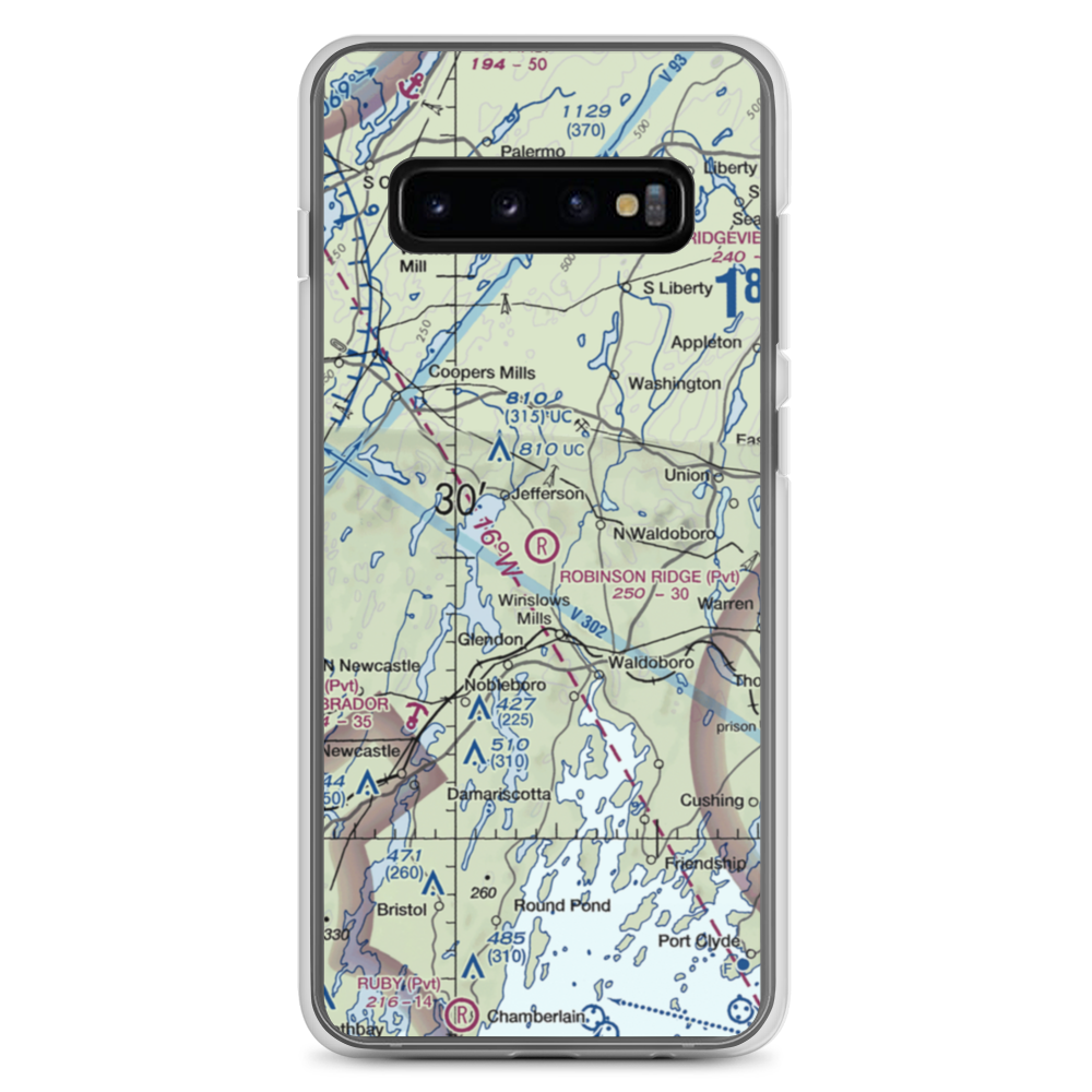 Robinson Ridge Field (ME34) VFR Sectional Samsung Case Samsung Galaxy S10+ model shown