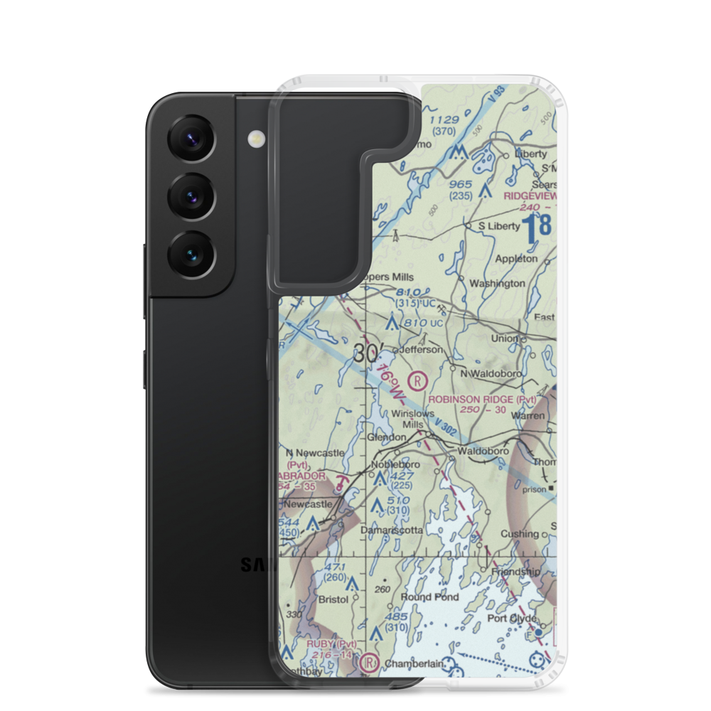 Robinson Ridge Field (ME34) VFR Sectional Samsung Case Samsung Galaxy S22 model shown