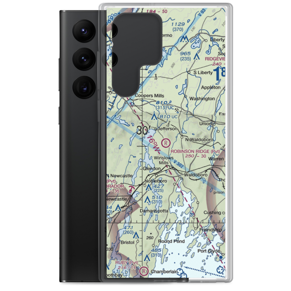 Robinson Ridge Field (ME34) VFR Sectional Samsung Case Samsung Galaxy S22 Ultra model shown