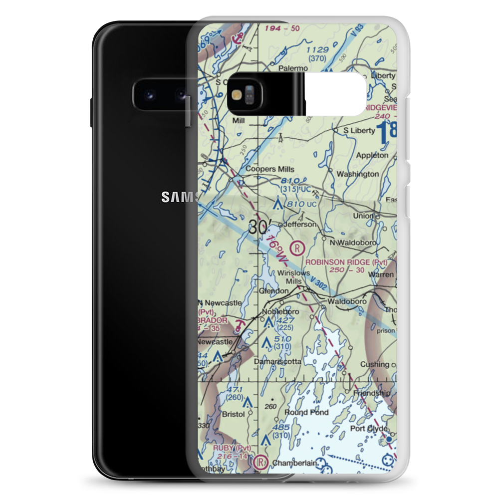 Robinson Ridge Field (ME34) VFR Sectional Samsung Case Samsung Galaxy S10+ model shown