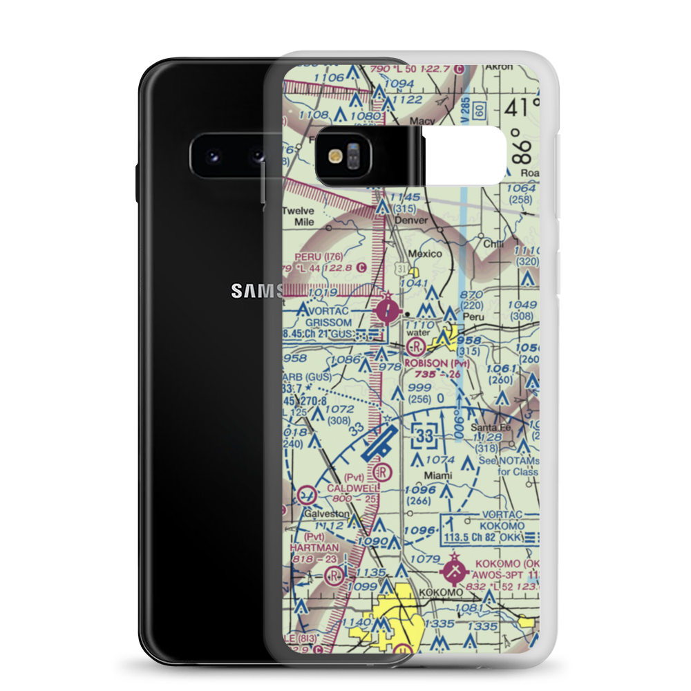Robison Airport (IN33) VFR Sectional Samsung Case Samsung Galaxy S10 model shown