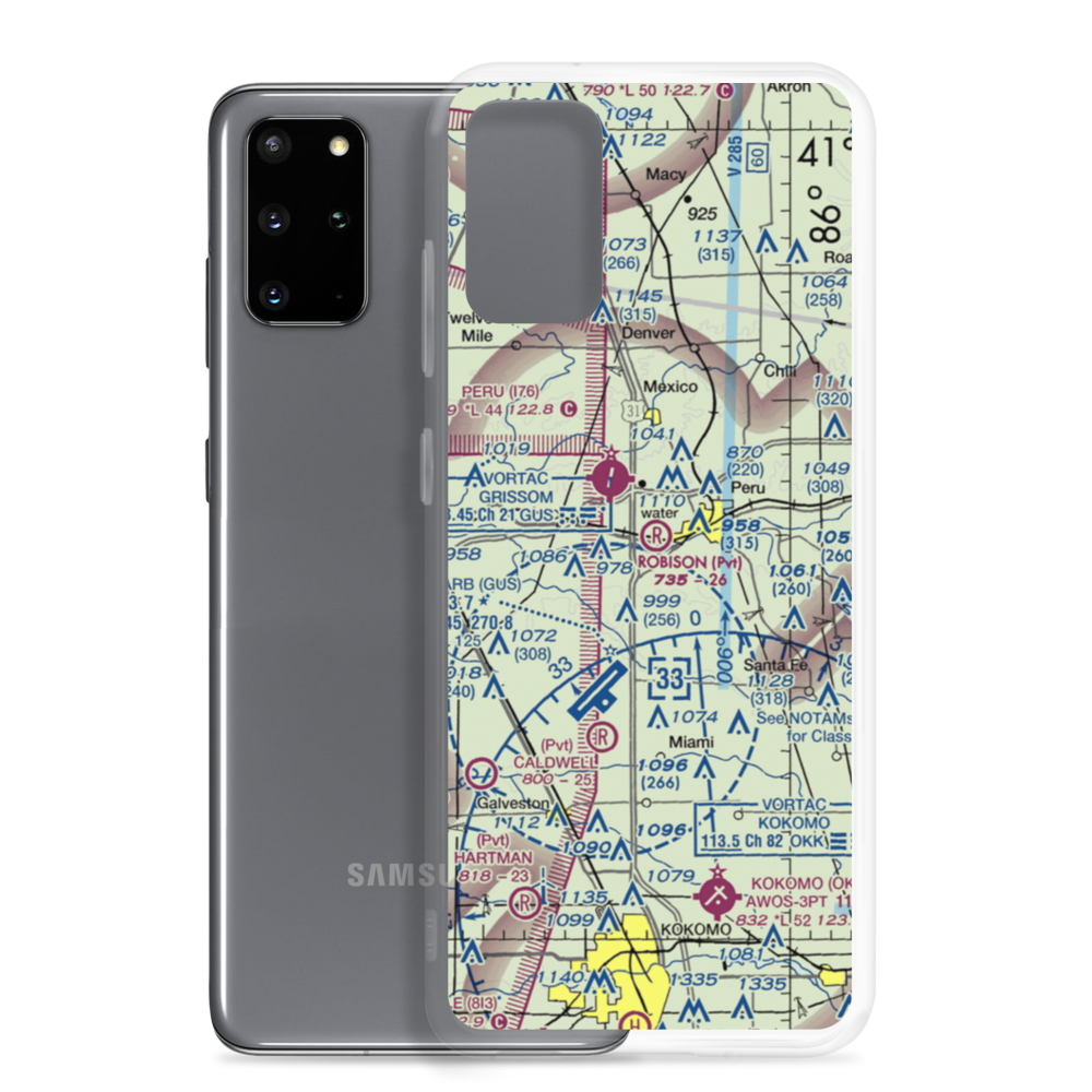 Robison Airport (IN33) VFR Sectional Samsung Case Samsung Galaxy S20 Plus model shown