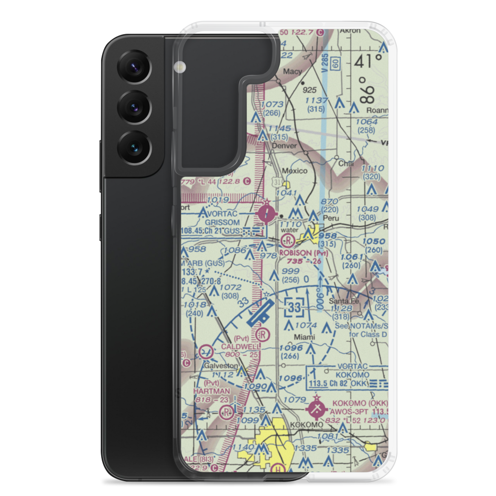 Robison Airport (IN33) VFR Sectional Samsung Case Samsung Galaxy S22 Plus model shown
