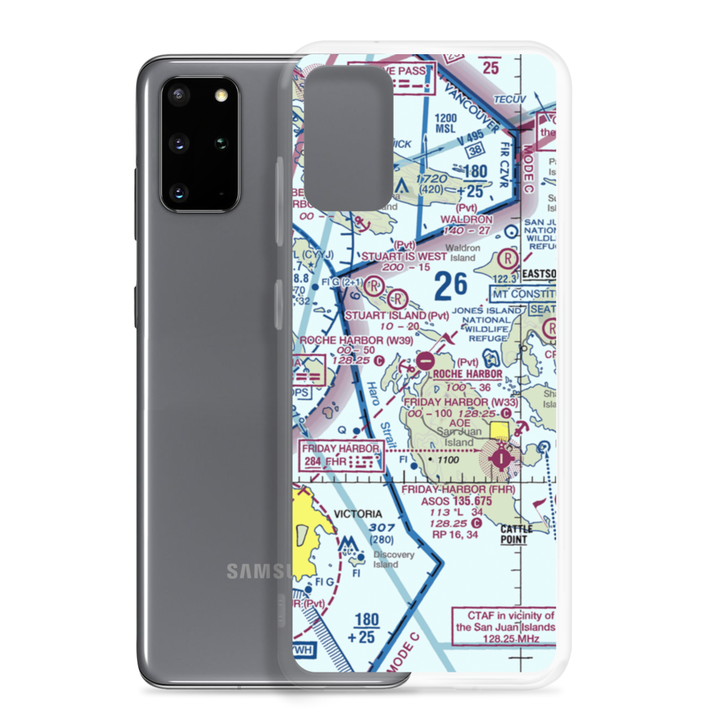 Roche Harbor Airport (WA09) VFR Sectional Samsung Case Samsung Galaxy S20 Plus model shown