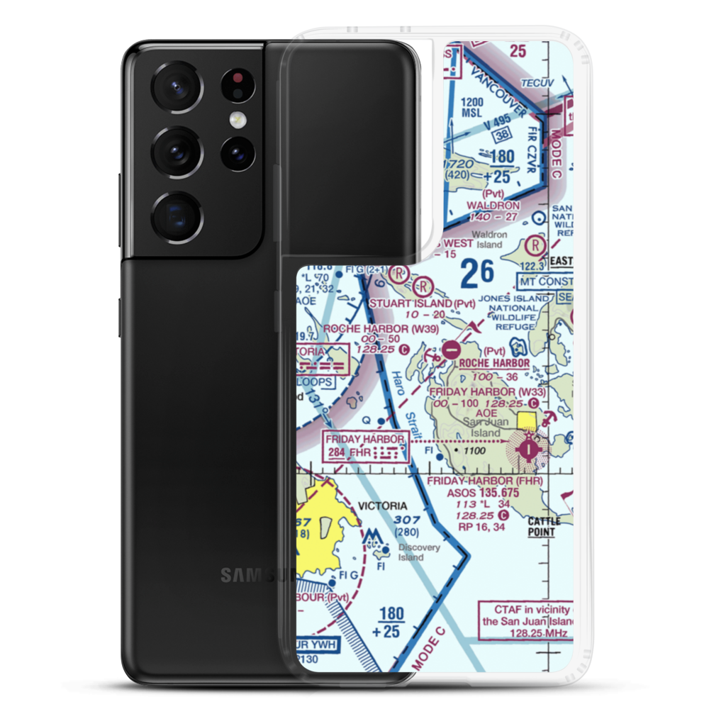 Roche Harbor Seaplane Base (W39) VFR Sectional Samsung Case Samsung Galaxy S21 Ultra model shown