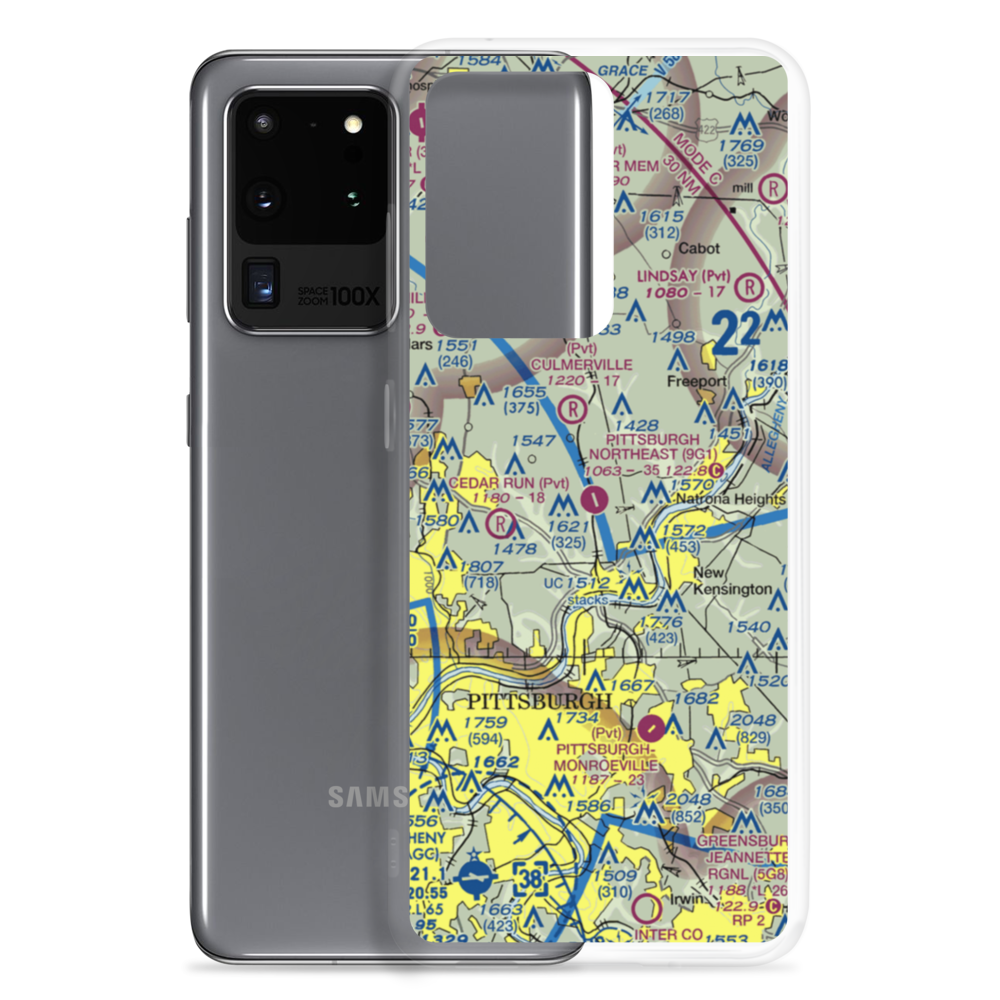 Rock Airport (9G1) VFR Sectional Samsung Case Samsung Galaxy S20 Ultra model shown
