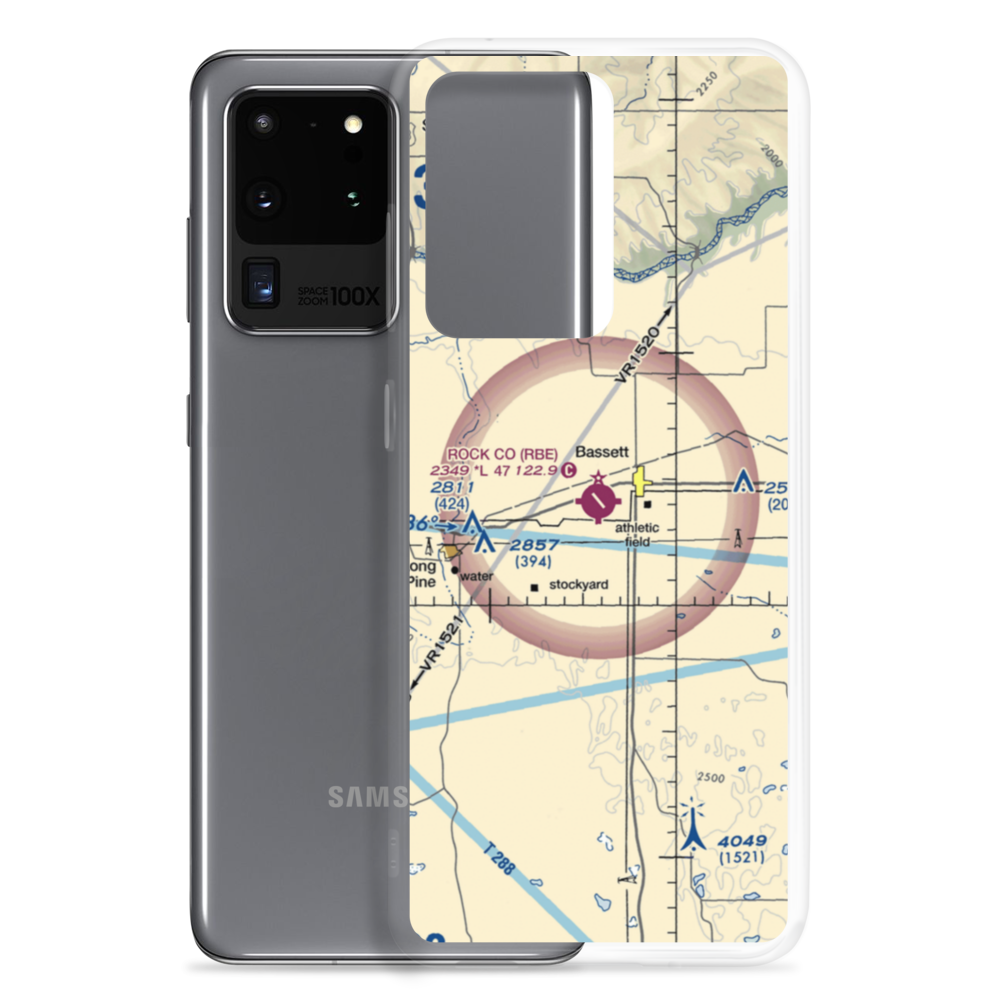 Rock County Airport (RBE) VFR Sectional Samsung Case Samsung Galaxy S20 Ultra model shown