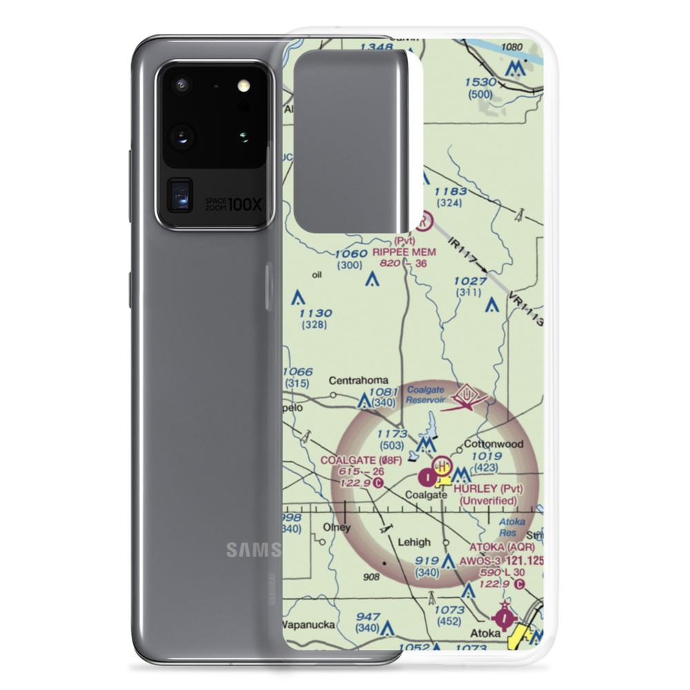 Rock Creek Farm Airport (0OK4) VFR Sectional Samsung Case Samsung Galaxy S20 Ultra model shown
