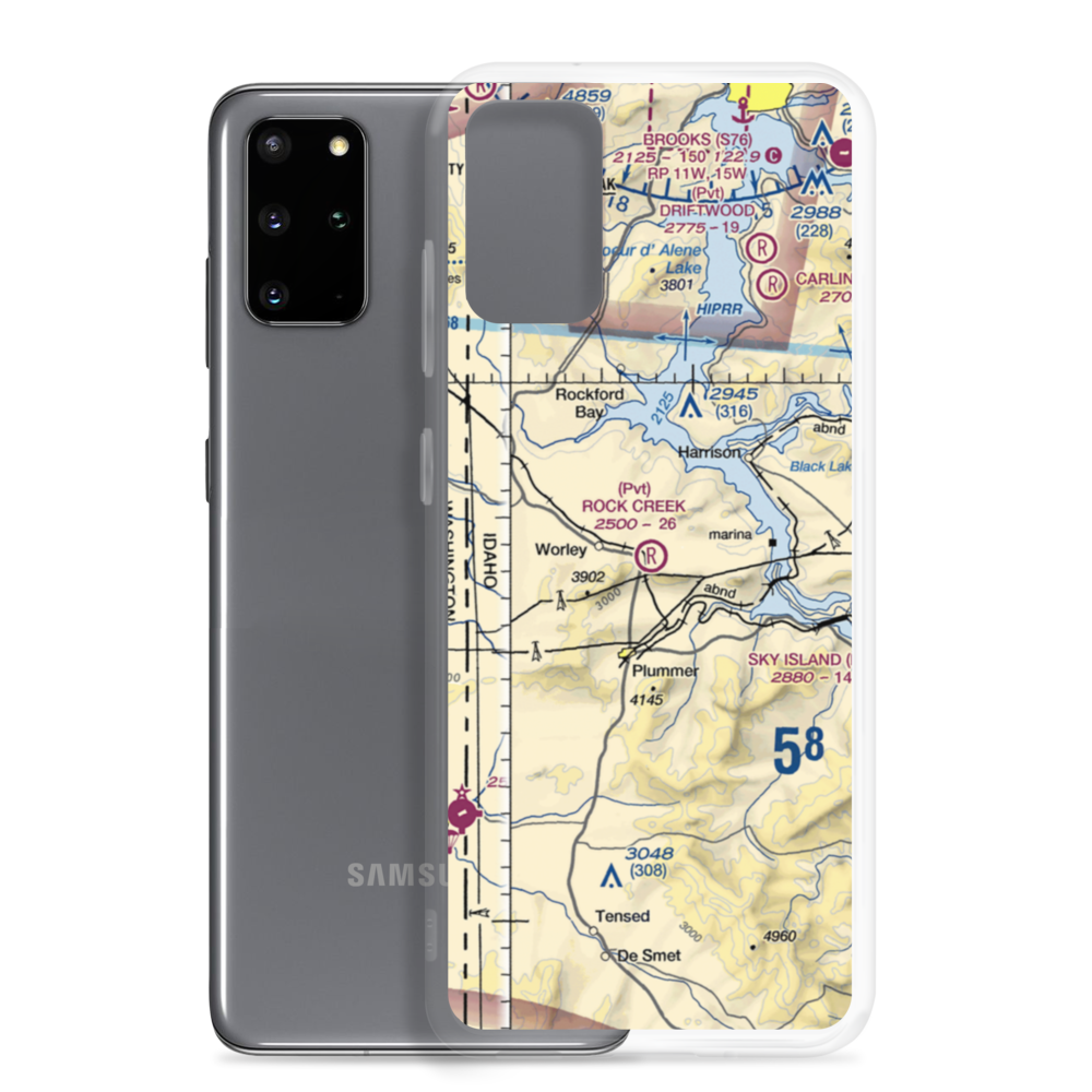 Rock Creek Farm Airport (ID23) VFR Sectional Samsung Case Samsung Galaxy S20 Plus model shown