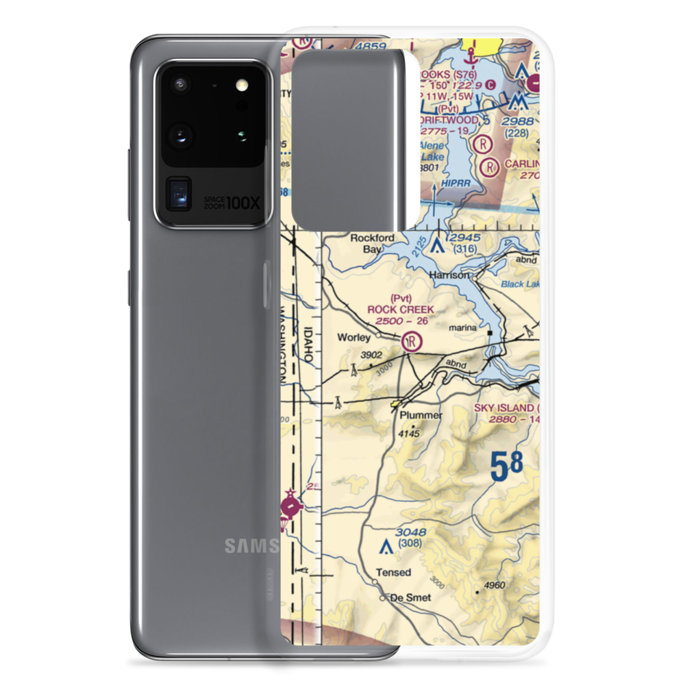 Rock Creek Farm Airport (ID23) VFR Sectional Samsung Case Samsung Galaxy S20 Ultra model shown