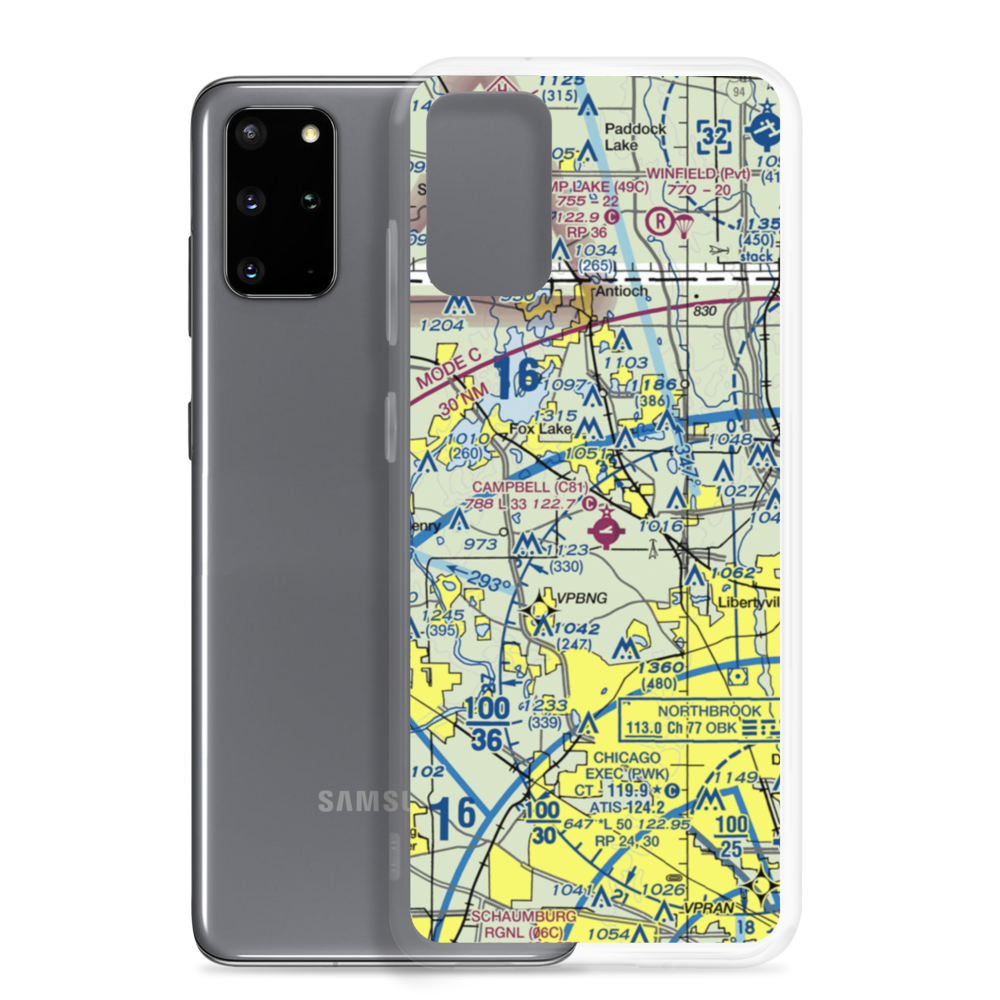 Rockenbach Airport (LL97) VFR Sectional Samsung Case Samsung Galaxy S20 Plus model shown