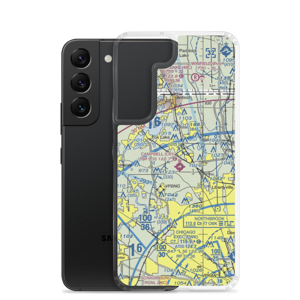 Rockenbach Airport (LL97) VFR Sectional Samsung Case Samsung Galaxy S22 model shown