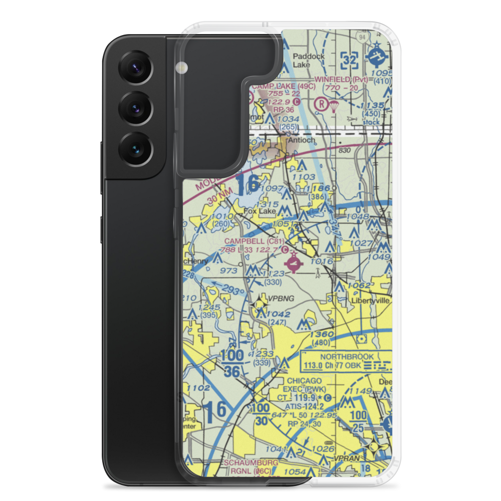 Rockenbach Airport (LL97) VFR Sectional Samsung Case Samsung Galaxy S22 Plus model shown