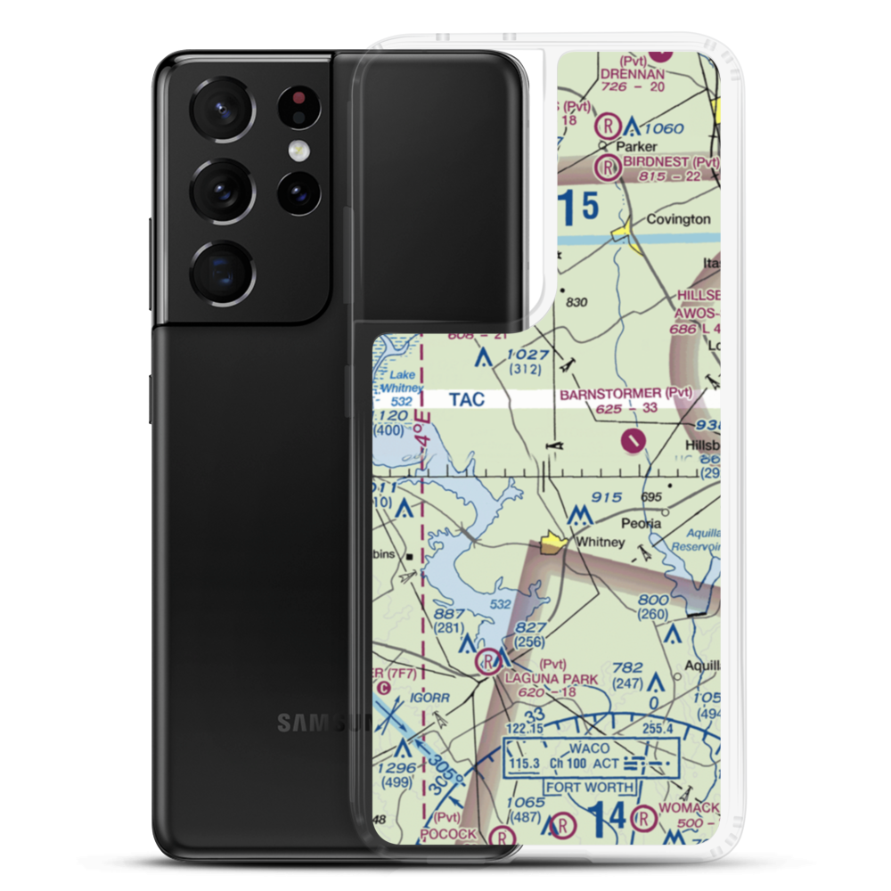 Rocking A Airport (78TE) VFR Sectional Samsung Case Samsung Galaxy S21 Ultra model shown