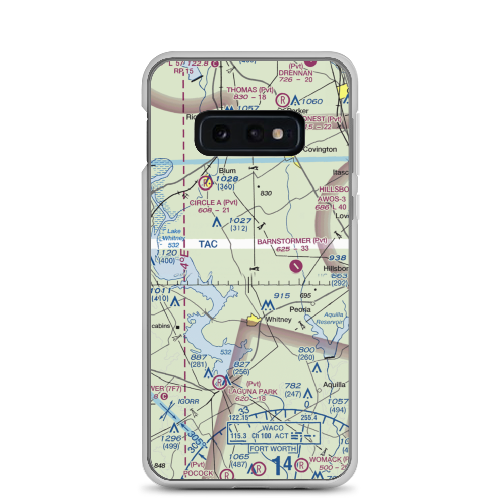 Rocking A Airport (78TE) VFR Sectional Samsung Case Samsung Galaxy S10e model shown