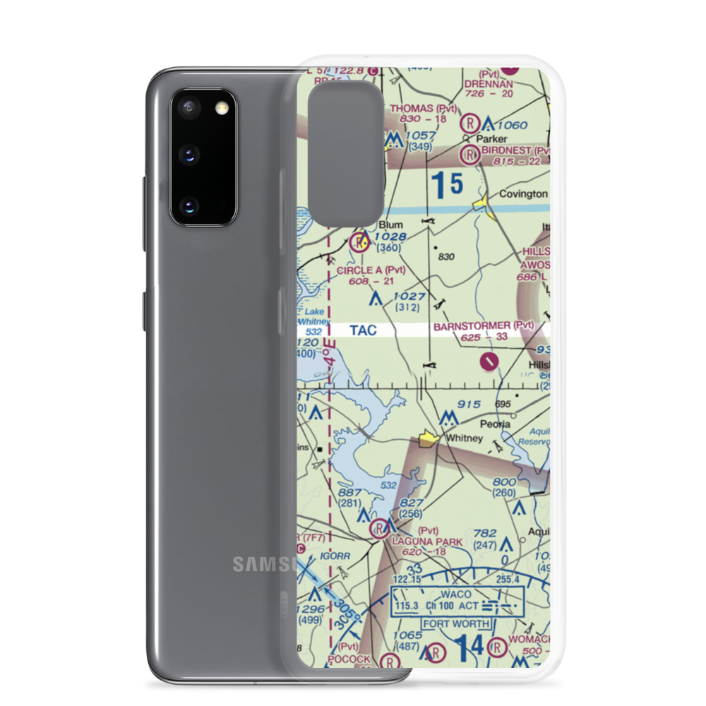 Rocking A Airport (78TE) VFR Sectional Samsung Case Samsung Galaxy S20 model shown