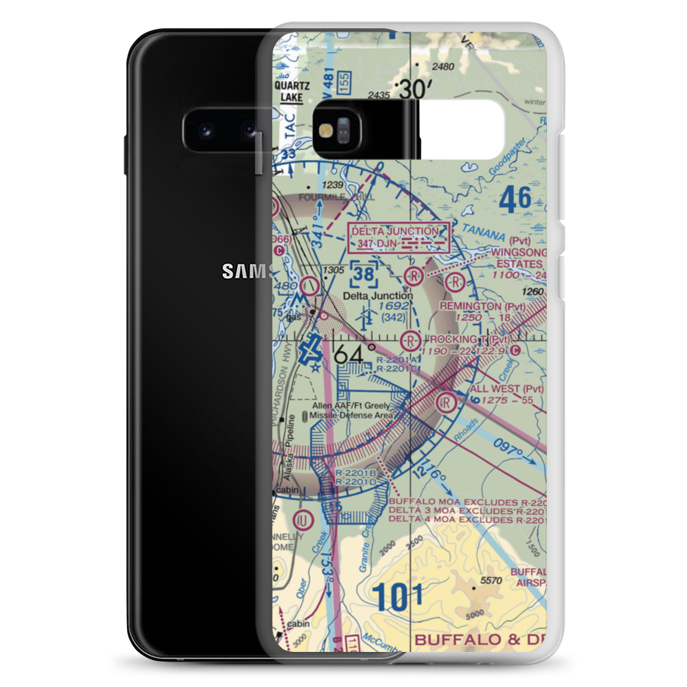 Rocking T. Ranch Airport (11AK) VFR Sectional Samsung Case Samsung Galaxy S10+ model shown