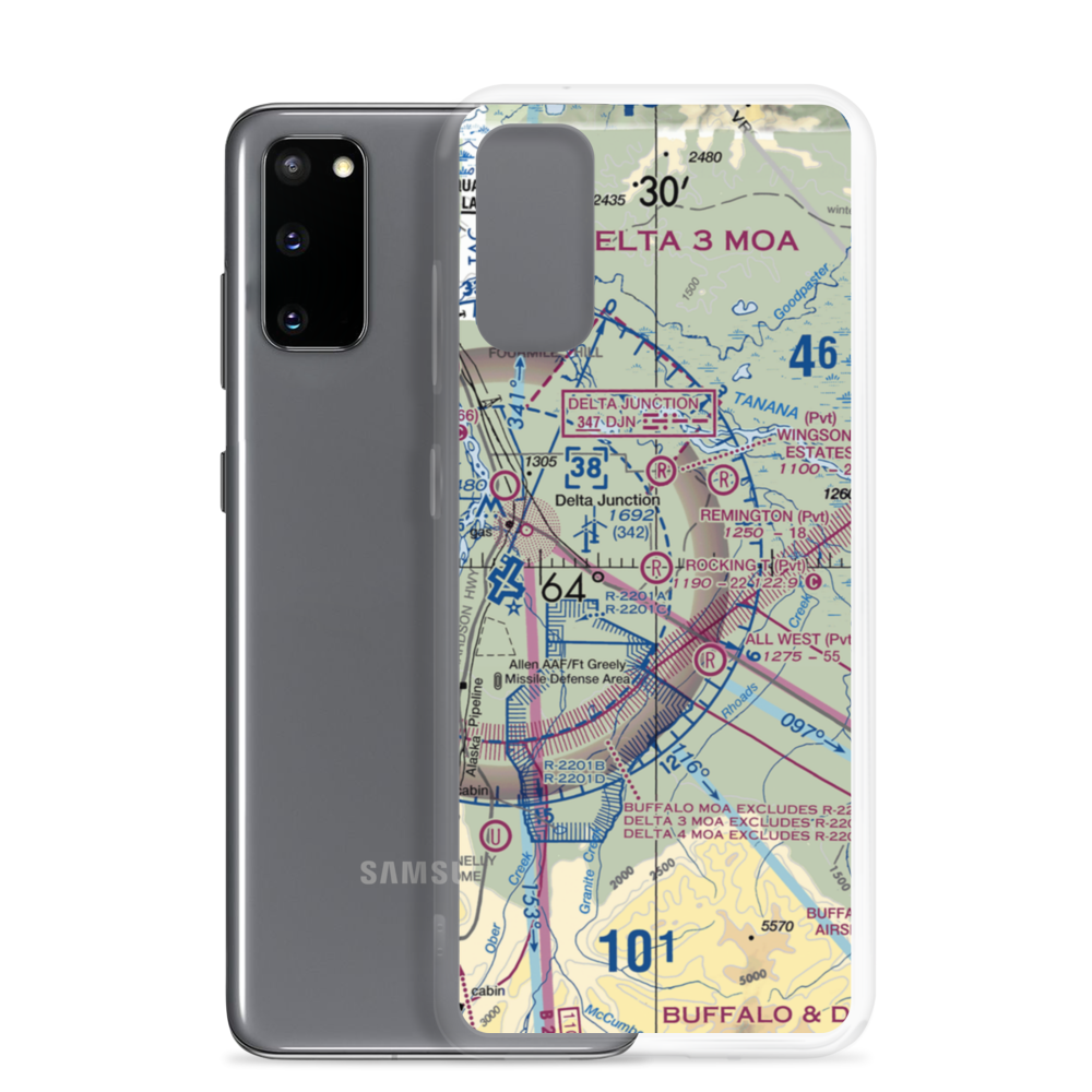 Rocking T. Ranch Airport (11AK) VFR Sectional Samsung Case Samsung Galaxy S20 model shown