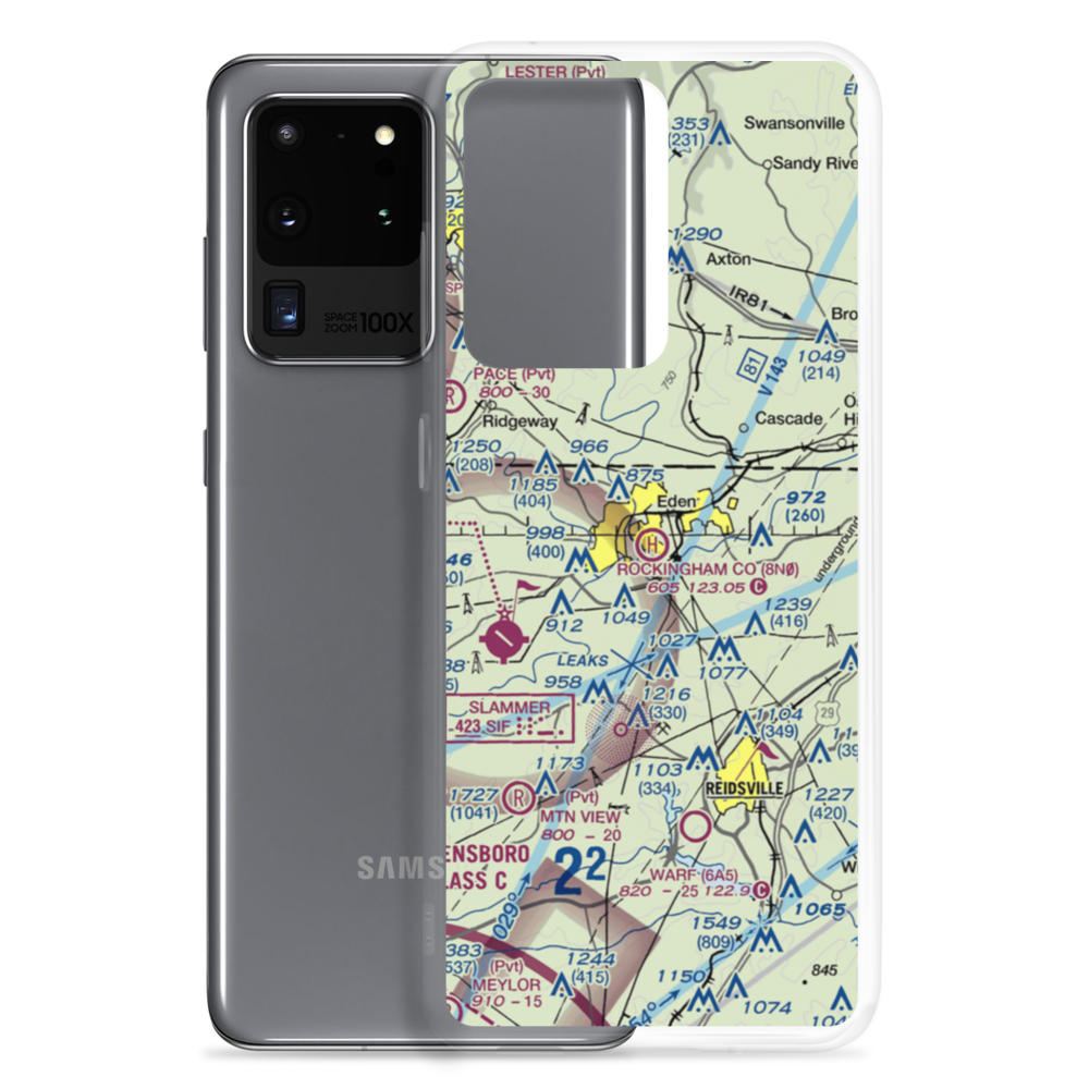 Rockingham County Heliport (8N0) VFR Sectional Samsung Case Samsung Galaxy S20 Ultra model shown