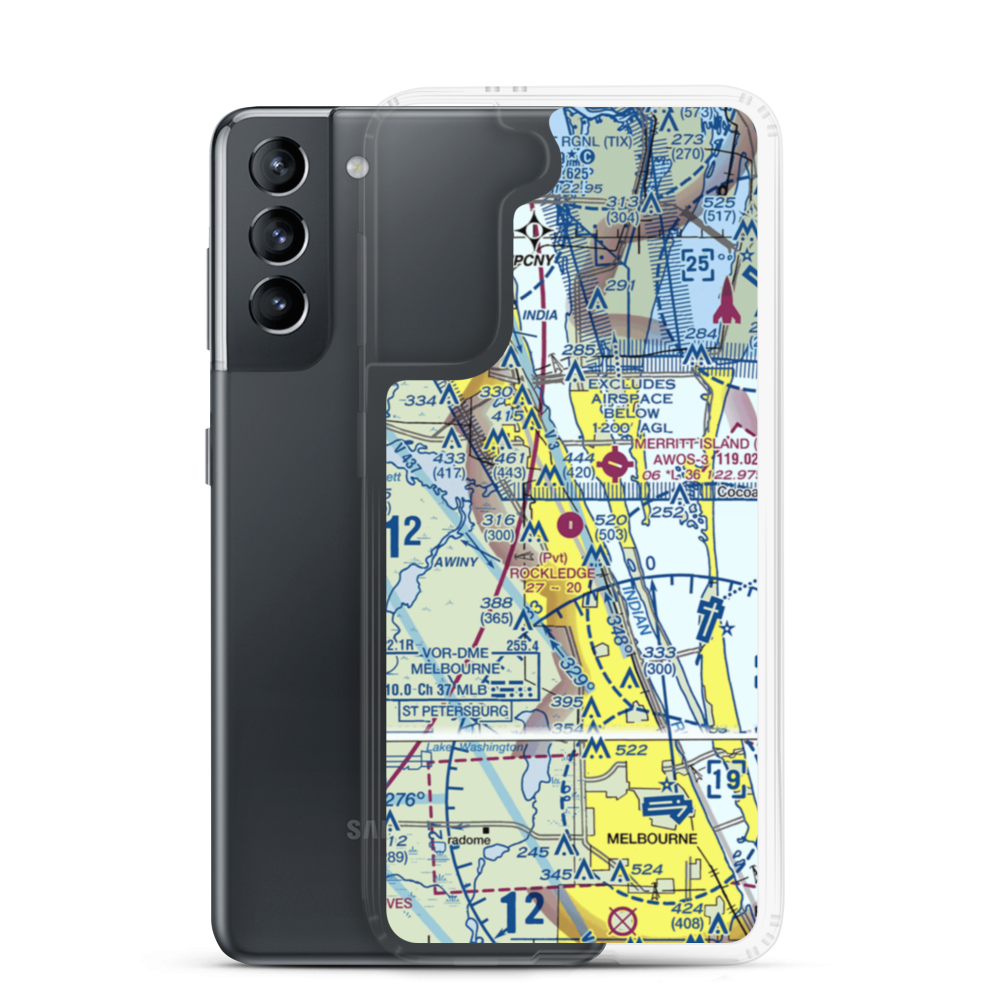 Rockledge Airport (21FA) VFR Sectional Samsung Case Samsung Galaxy S21 model shown